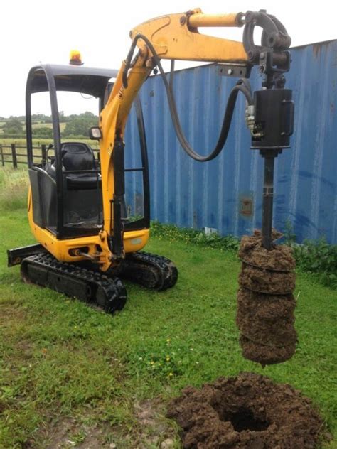 auger for mini excavator|mini excavator post hole digger.